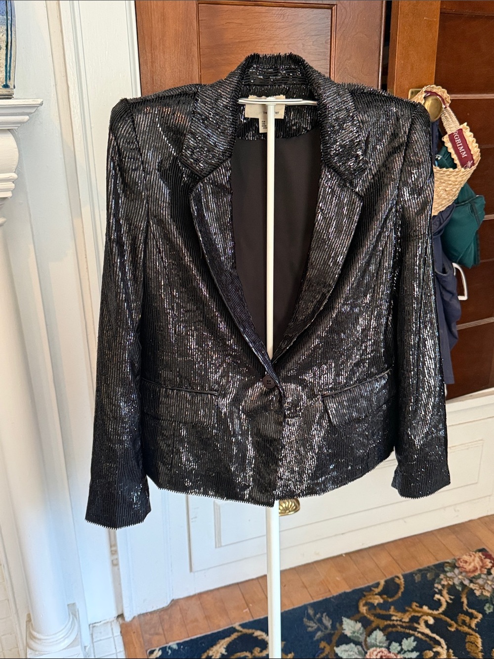 The‎ korner ; an Anthropologie brand; sparkle blazer . Worn 1x 315 retail